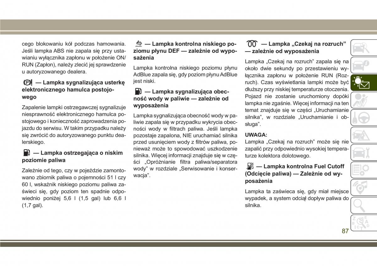 Jeep Compass II 2 instrukcja obslugi / page 89