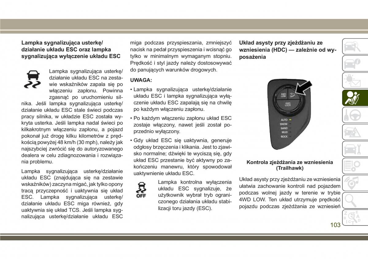 Jeep Compass II 2 instrukcja obslugi / page 105