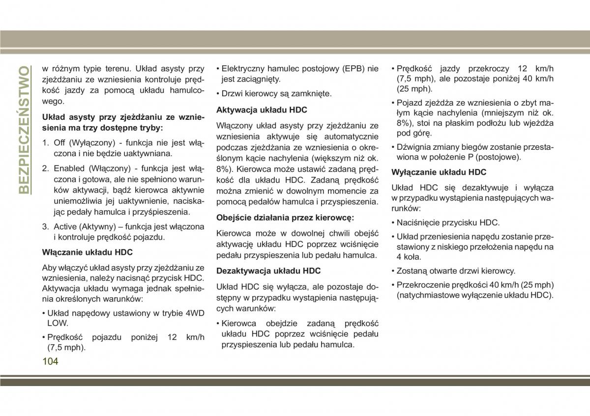 Jeep Compass II 2 instrukcja obslugi / page 106