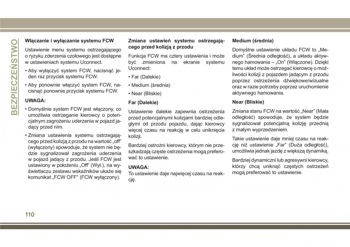 Jeep Compass II 2 instrukcja obslugi / page 112