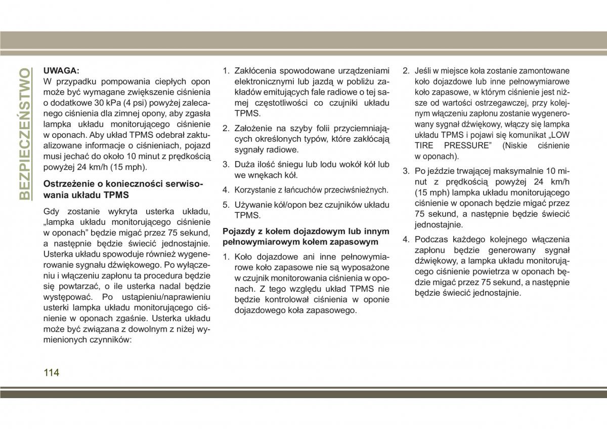 Jeep Compass II 2 instrukcja obslugi / page 116