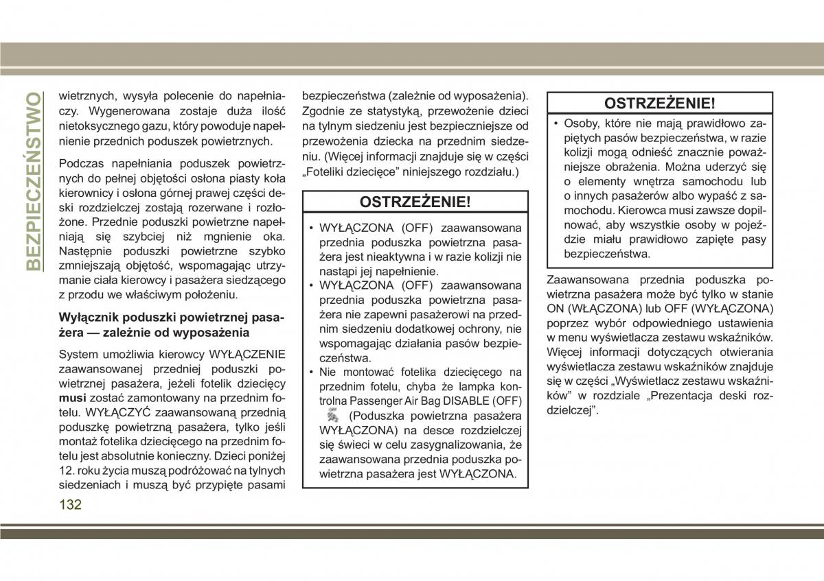 Jeep Compass II 2 instrukcja obslugi / page 134