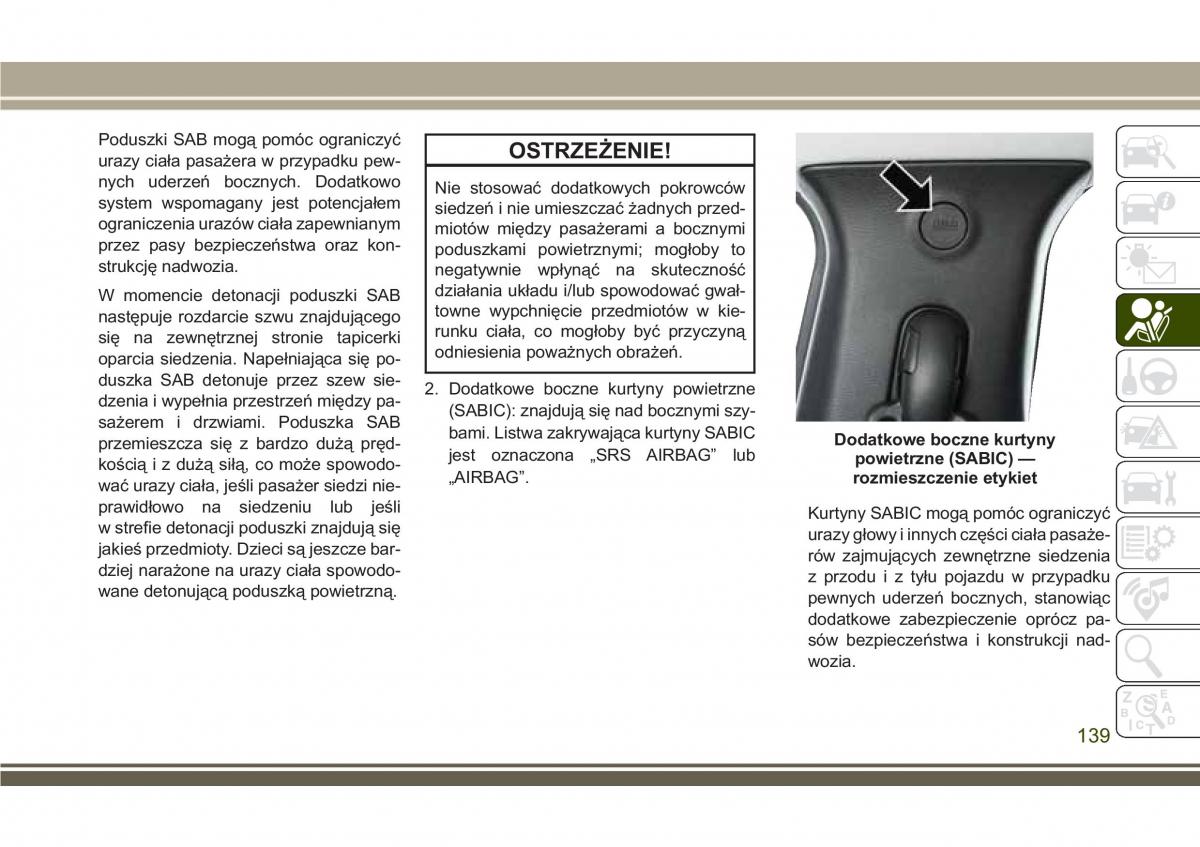 Jeep Compass II 2 instrukcja obslugi / page 141