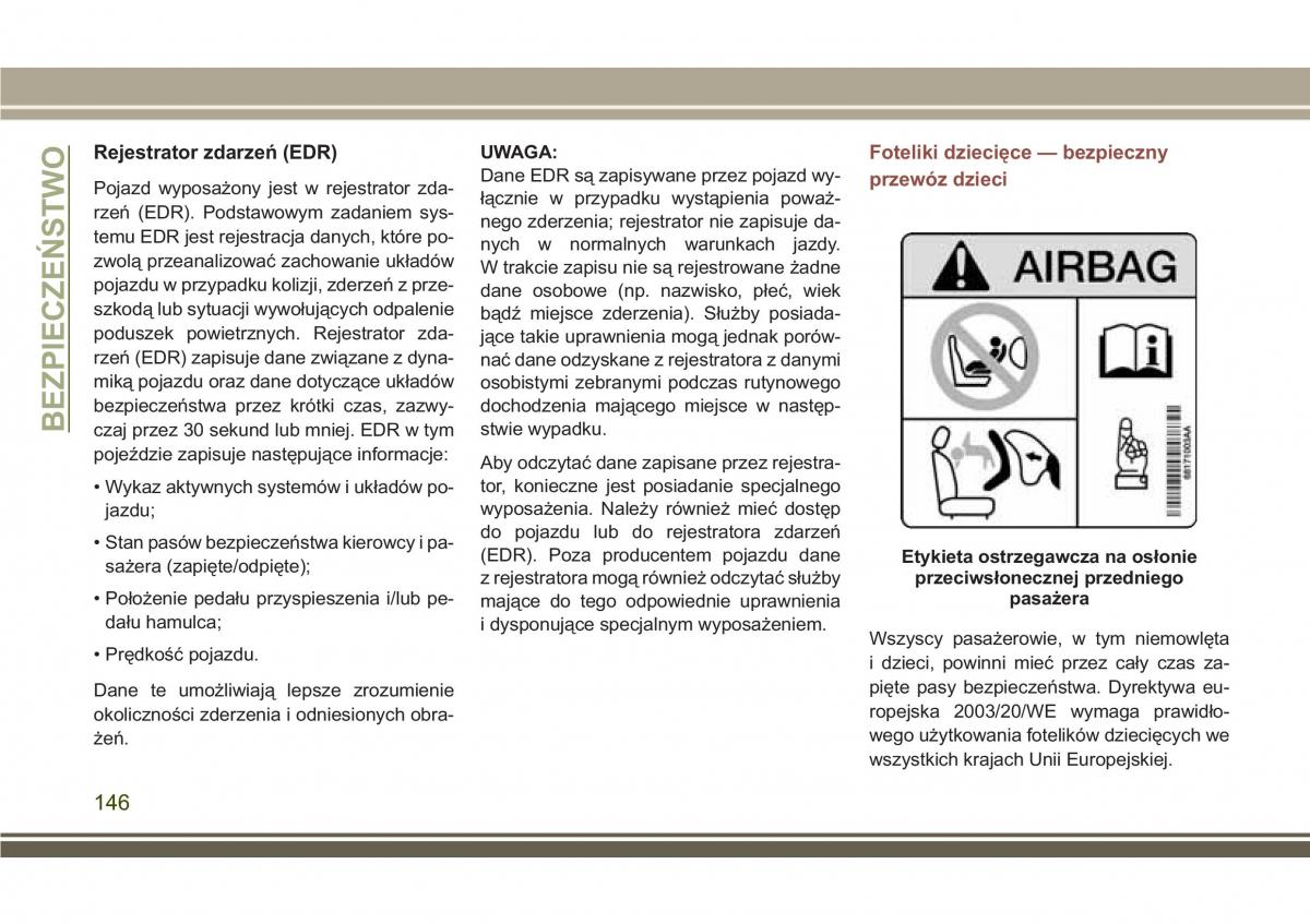 Jeep Compass II 2 instrukcja obslugi / page 148