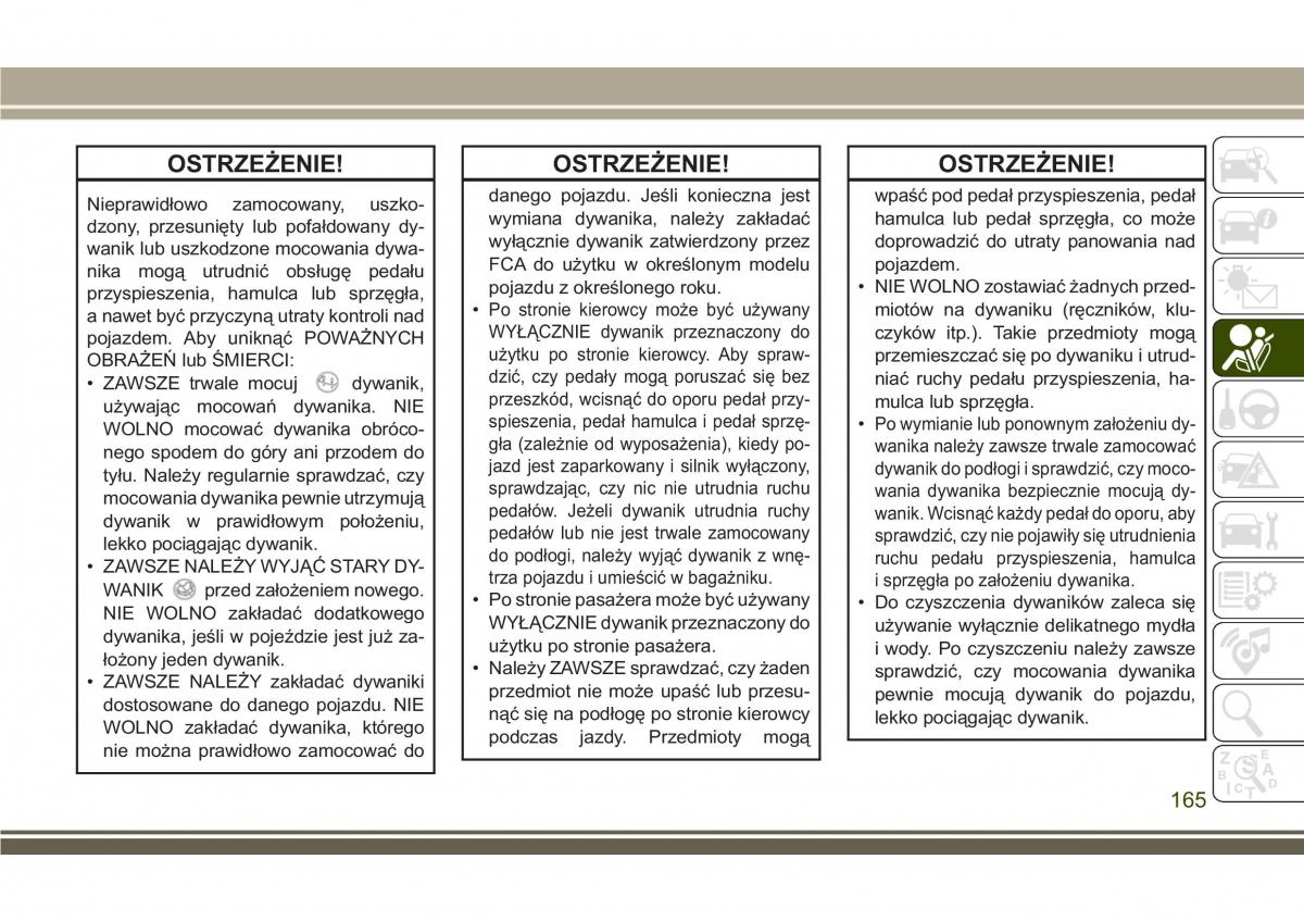 Jeep Compass II 2 instrukcja obslugi / page 167