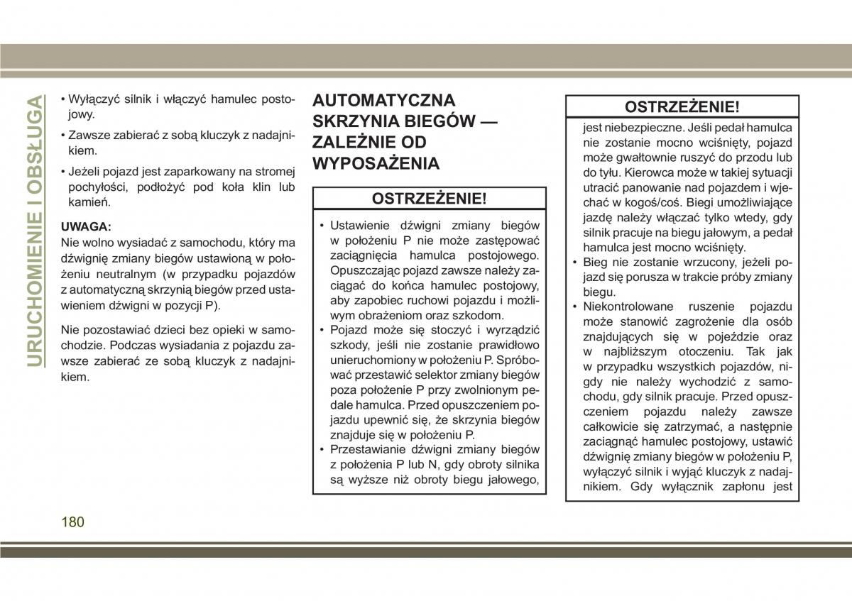 Jeep Compass II 2 instrukcja obslugi / page 182