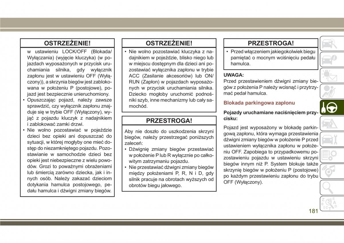 Jeep Compass II 2 instrukcja obslugi / page 183