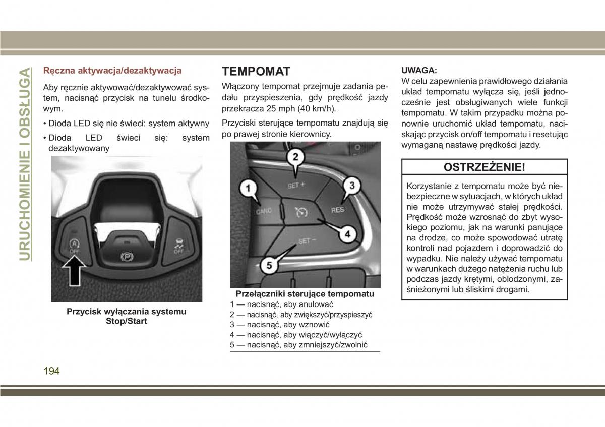 Jeep Compass II 2 instrukcja obslugi / page 196