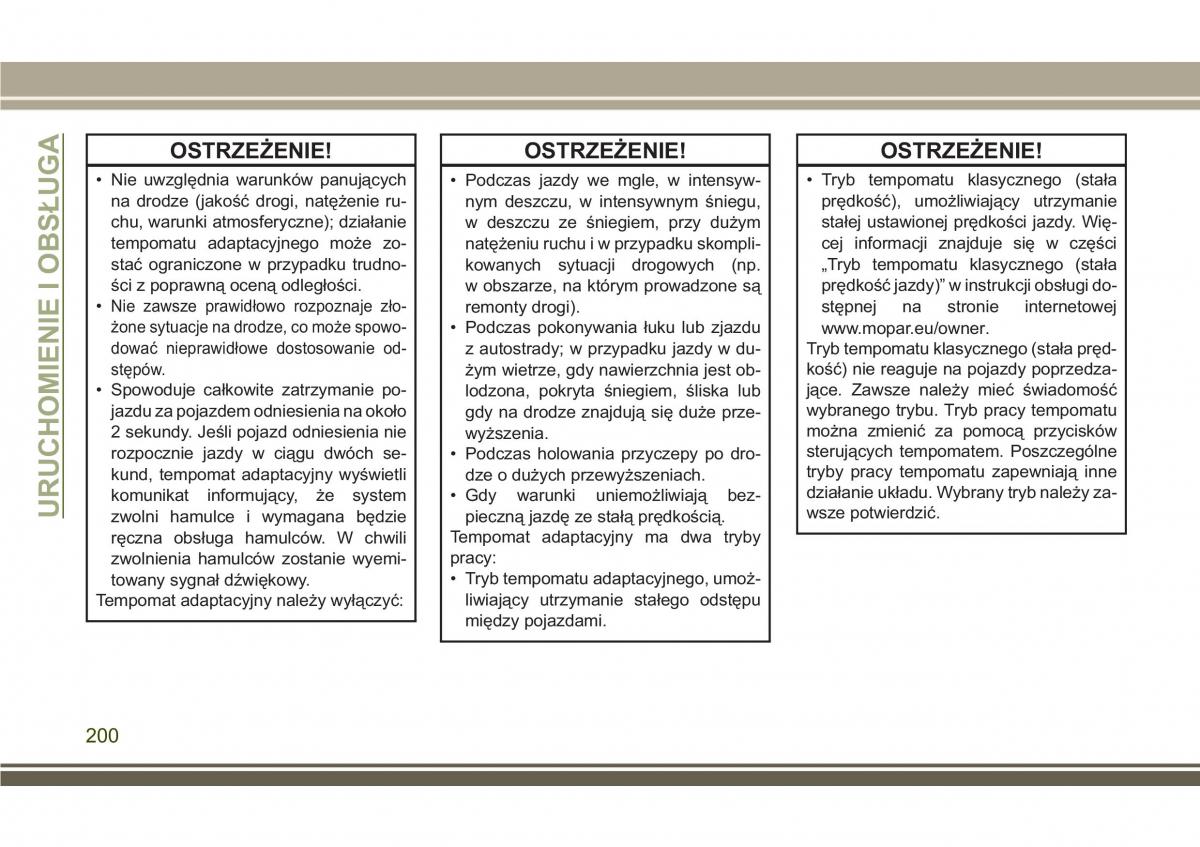 Jeep Compass II 2 instrukcja obslugi / page 202