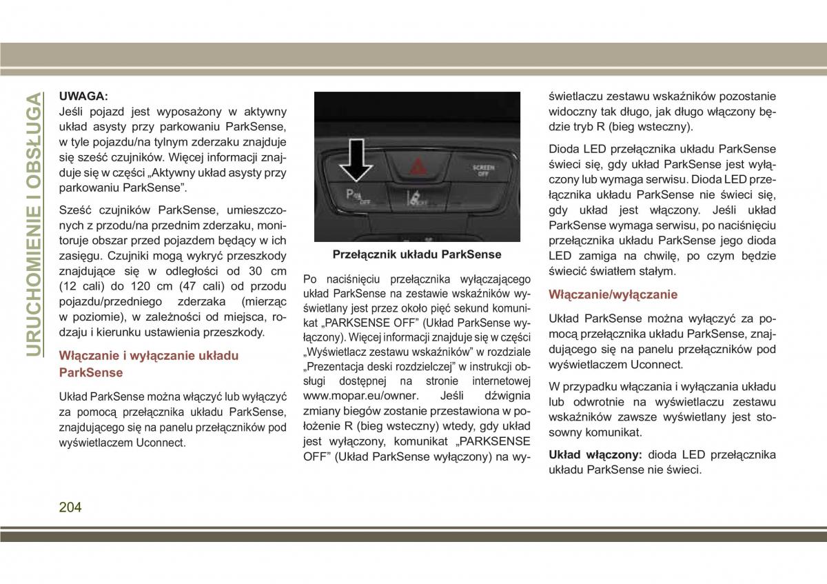 Jeep Compass II 2 instrukcja obslugi / page 206