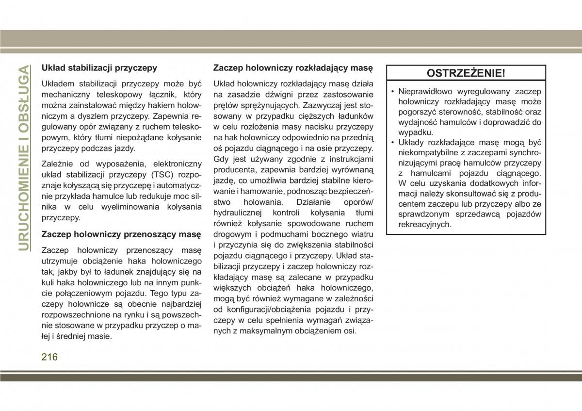 Jeep Compass II 2 instrukcja obslugi / page 218