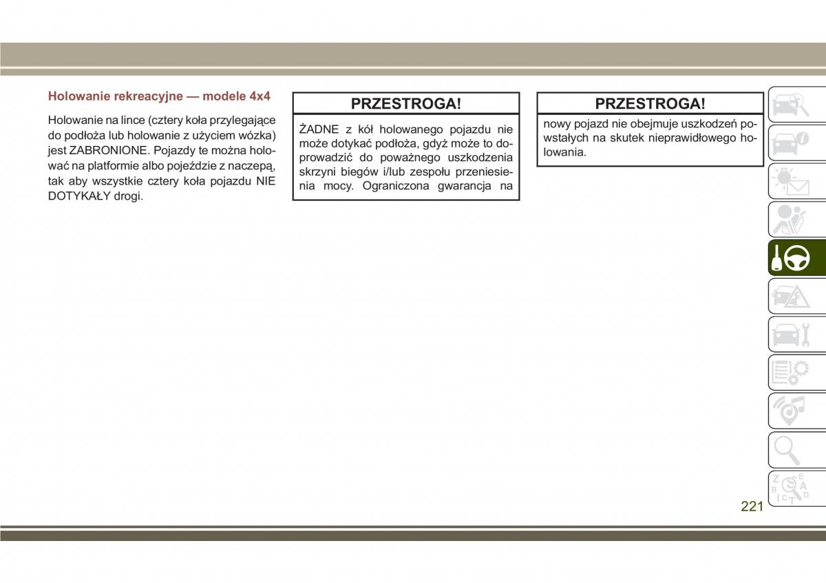 Jeep Compass II 2 instrukcja obslugi / page 223