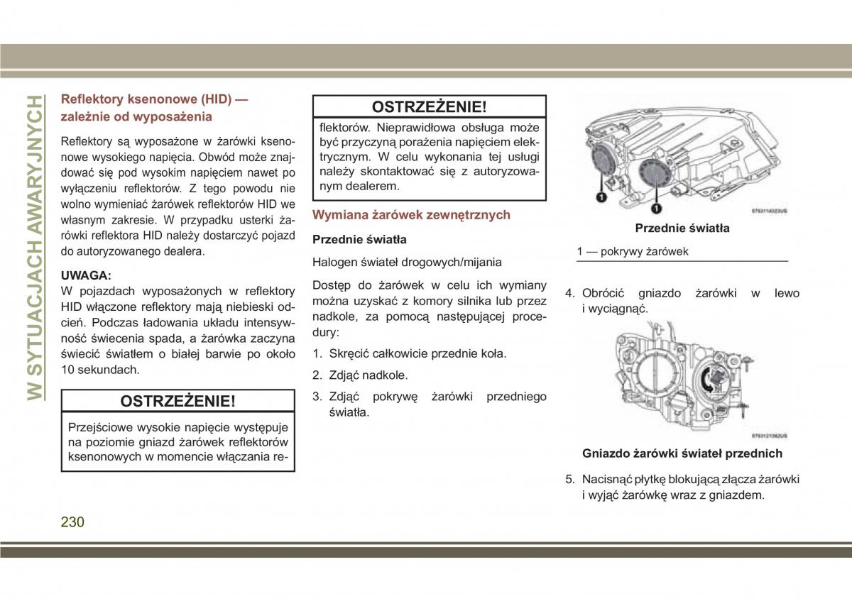 Jeep Compass II 2 instrukcja obslugi / page 232