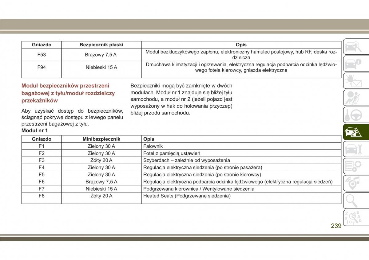 Jeep Compass II 2 instrukcja obslugi / page 241