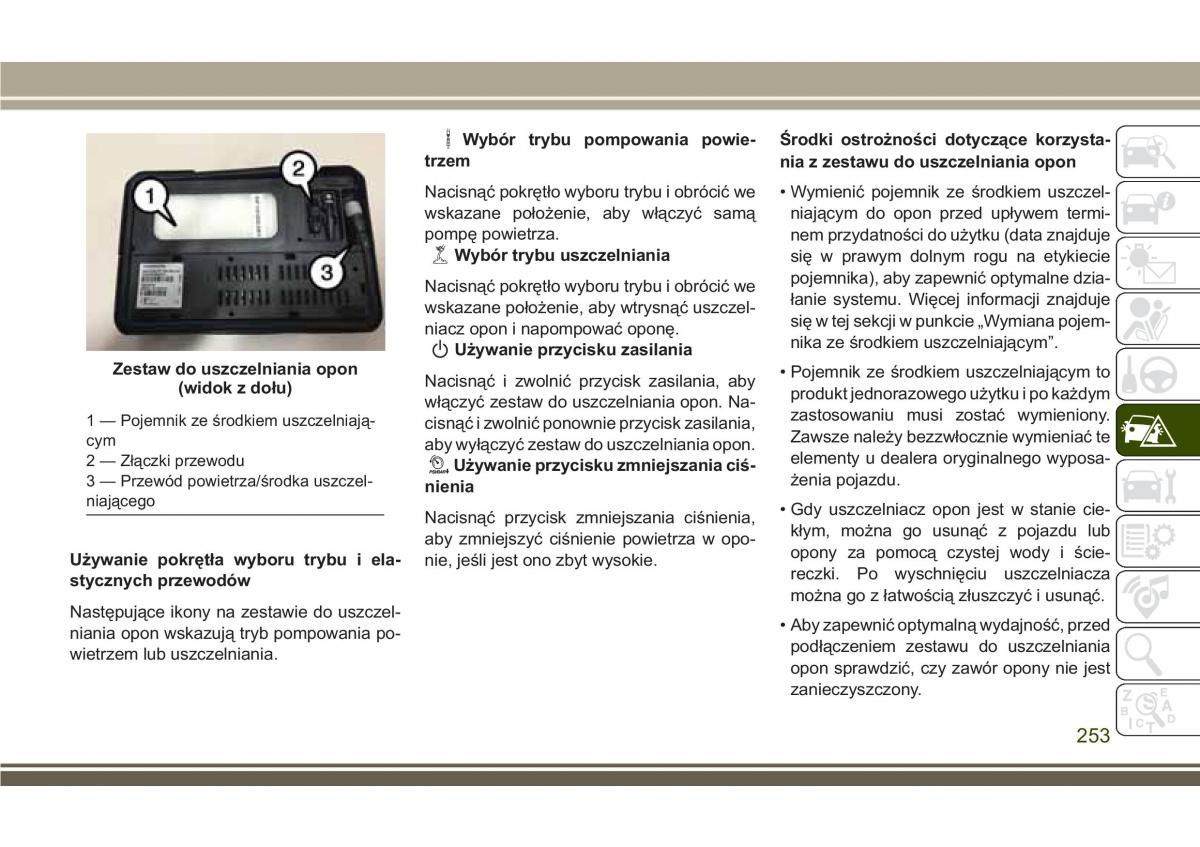 Jeep Compass II 2 instrukcja obslugi / page 255