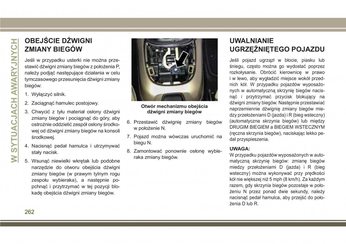 Jeep Compass II 2 instrukcja obslugi / page 264