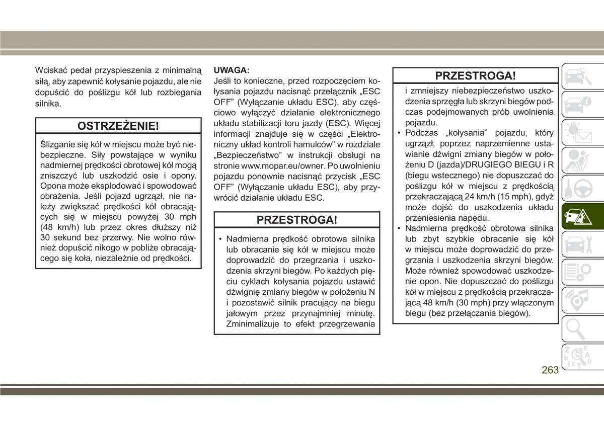 Jeep Compass II 2 instrukcja obslugi / page 265