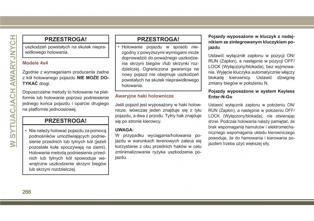 Jeep Compass II 2 instrukcja obslugi / page 268