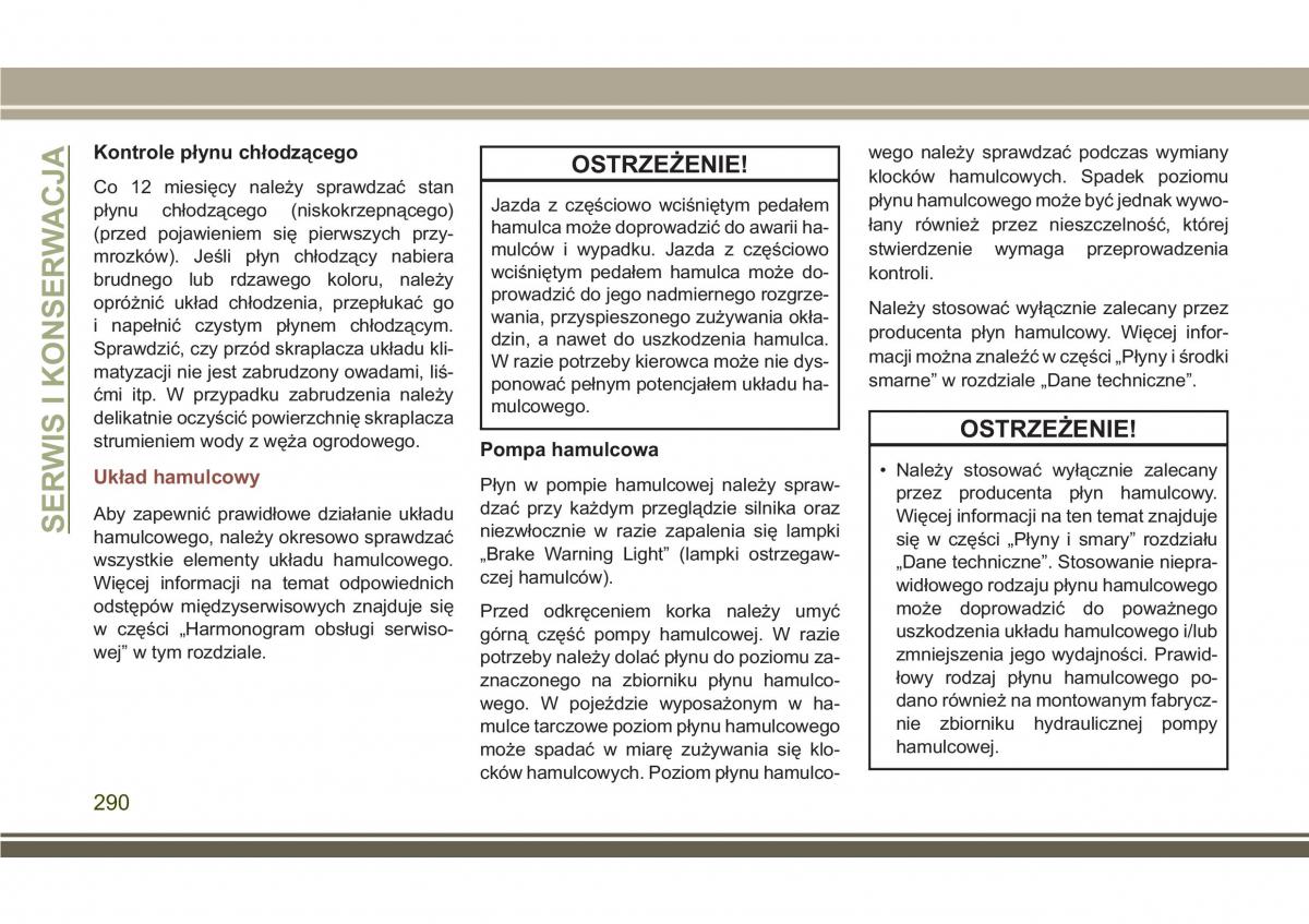 Jeep Compass II 2 instrukcja obslugi / page 292