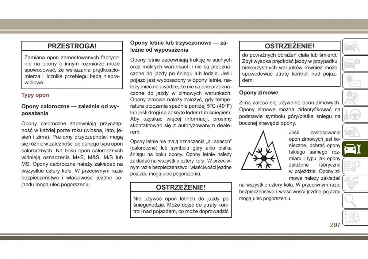 Jeep Compass II 2 instrukcja obslugi / page 299