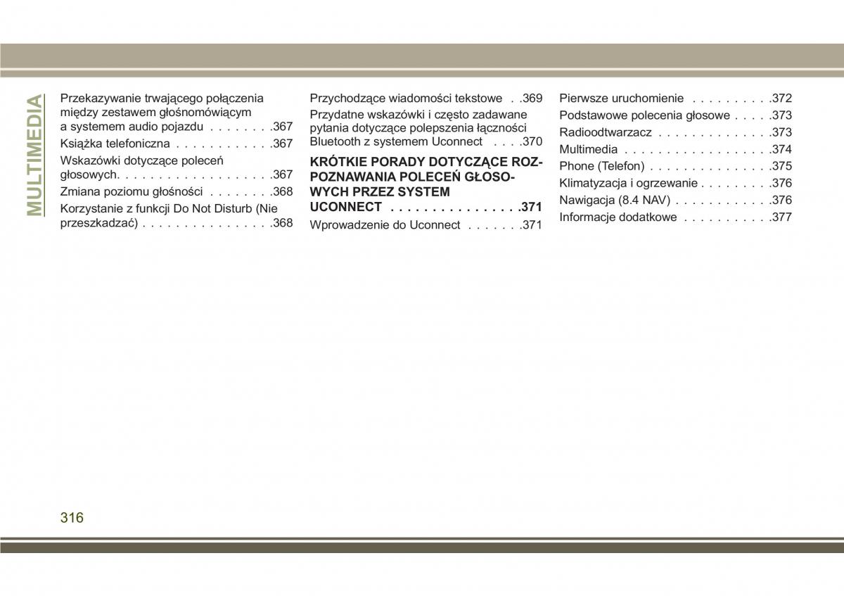 Jeep Compass II 2 instrukcja obslugi / page 318