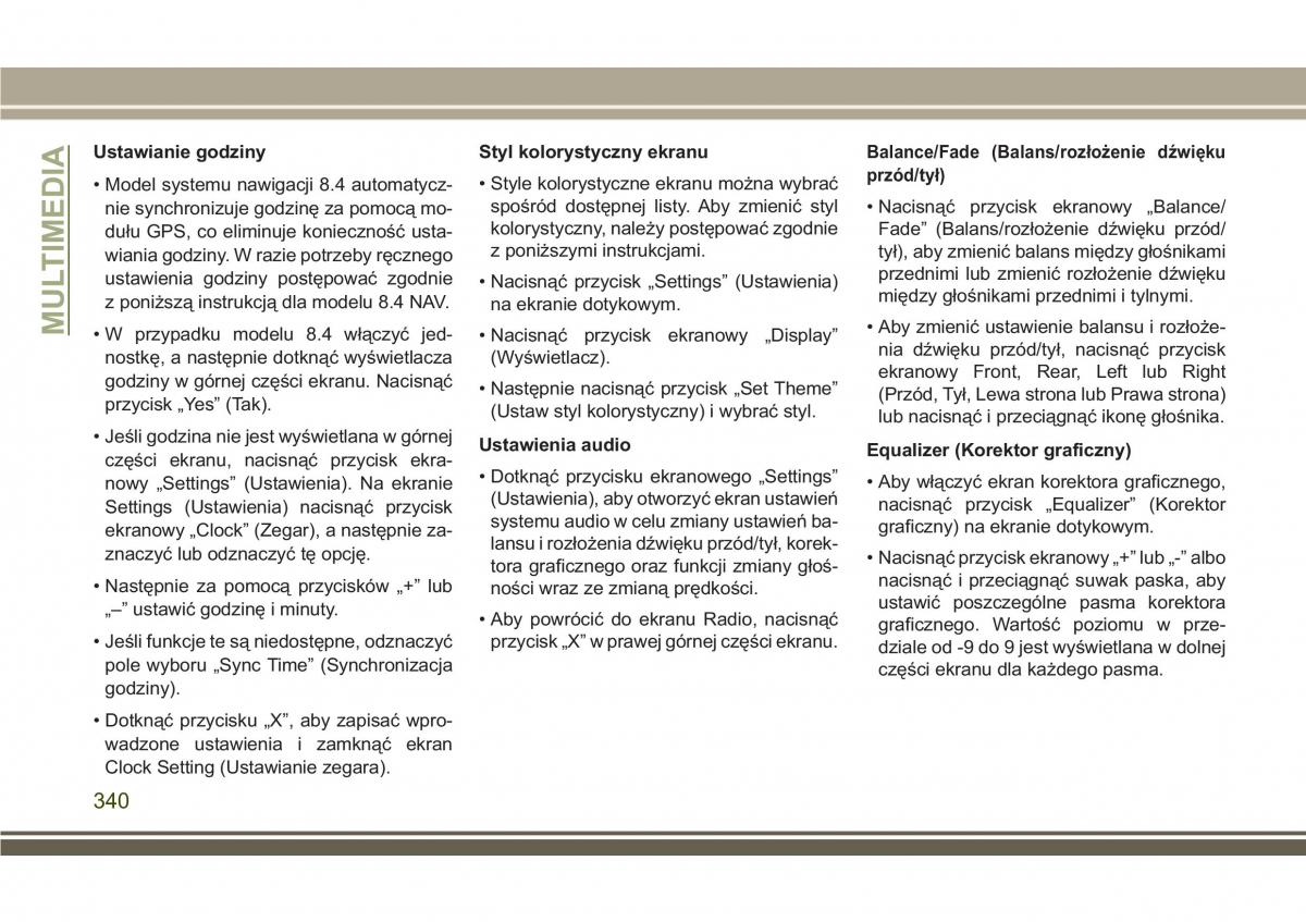 Jeep Compass II 2 instrukcja obslugi / page 342