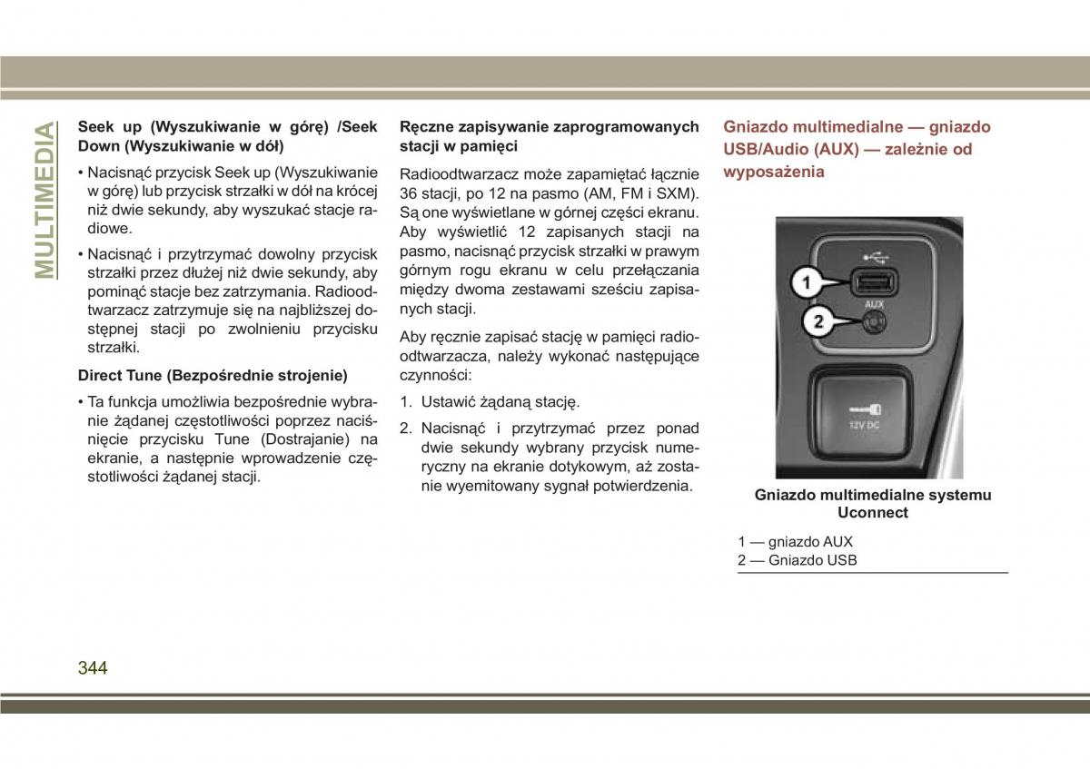 Jeep Compass II 2 instrukcja obslugi / page 346