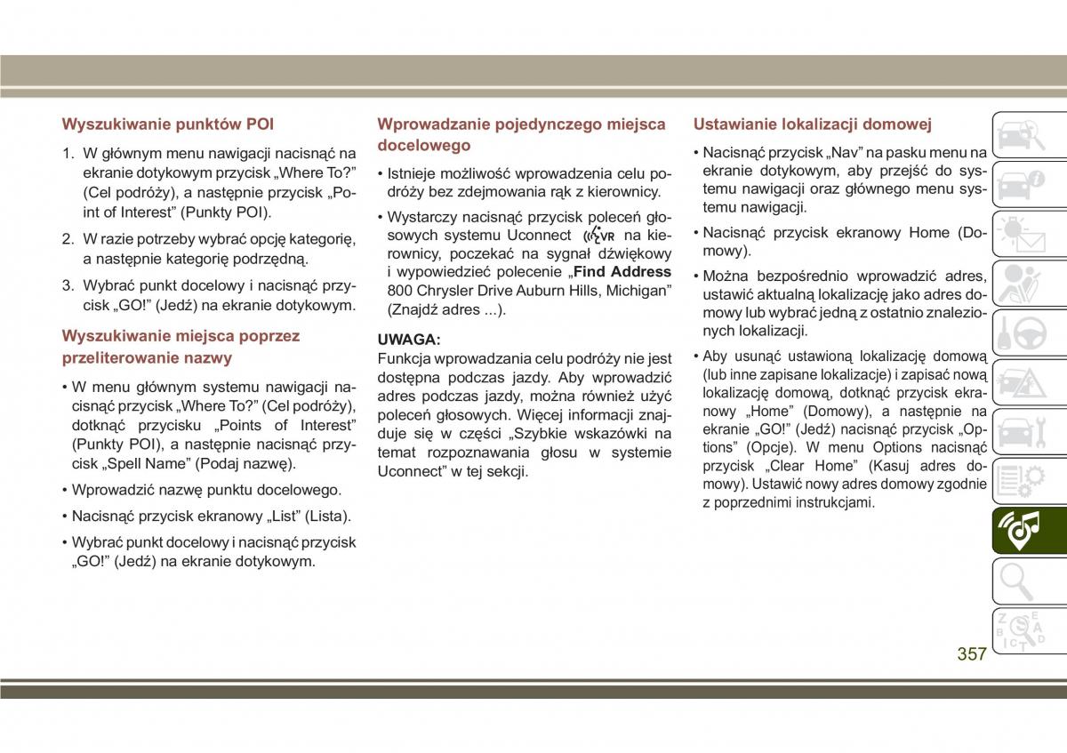 Jeep Compass II 2 instrukcja obslugi / page 359