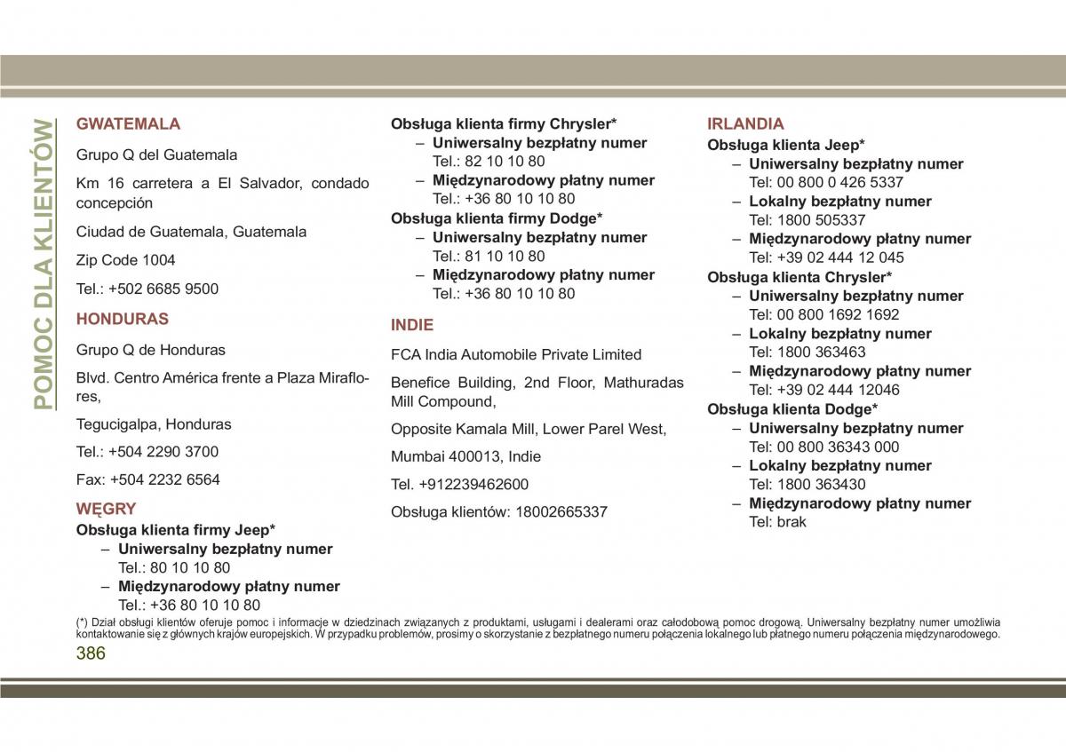 Jeep Compass II 2 instrukcja obslugi / page 388
