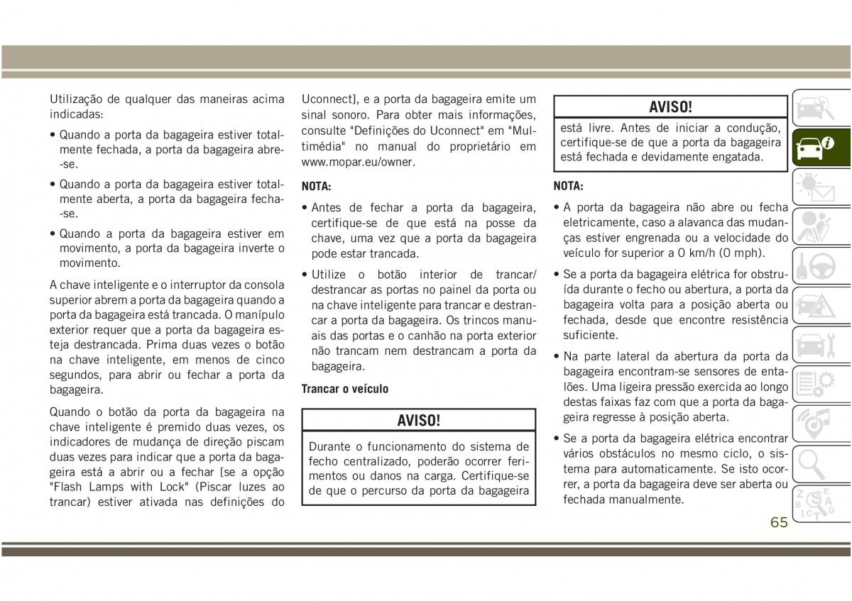 Jeep Compass II 2 manual del propietario / page 67