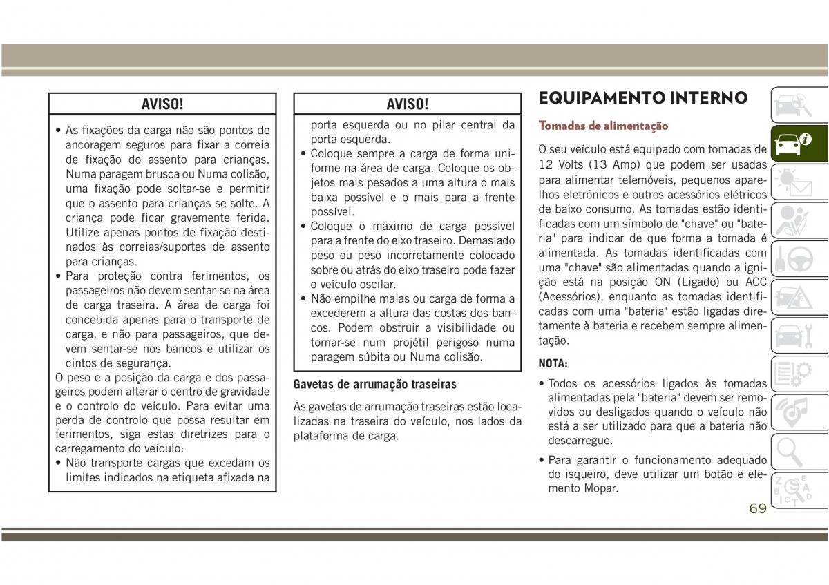 Jeep Compass II 2 manual del propietario / page 71