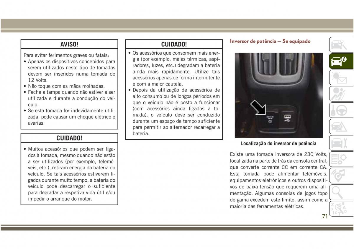 Jeep Compass II 2 manual del propietario / page 73