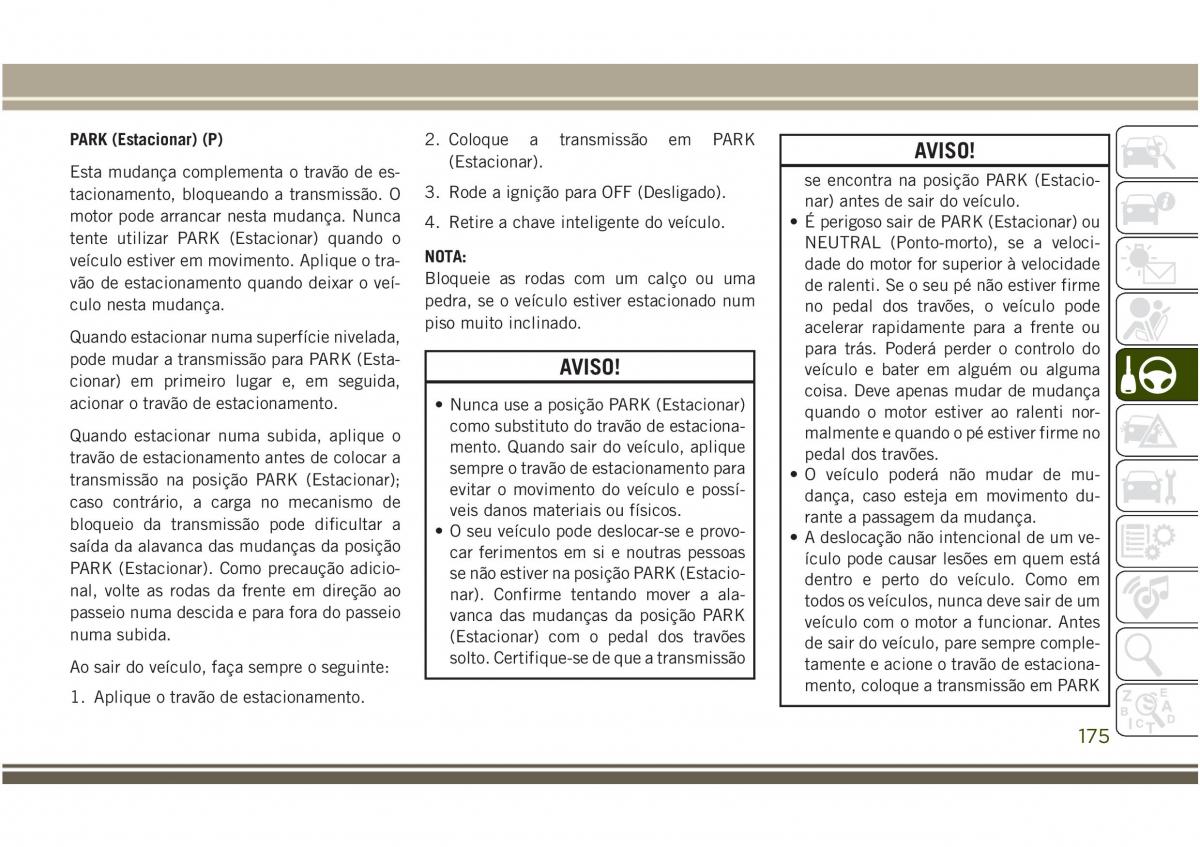 Jeep Compass II 2 manual del propietario / page 177