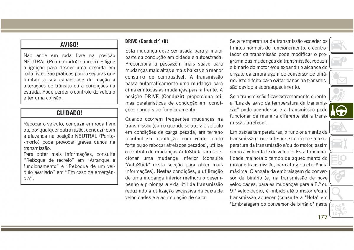 Jeep Compass II 2 manual del propietario / page 179