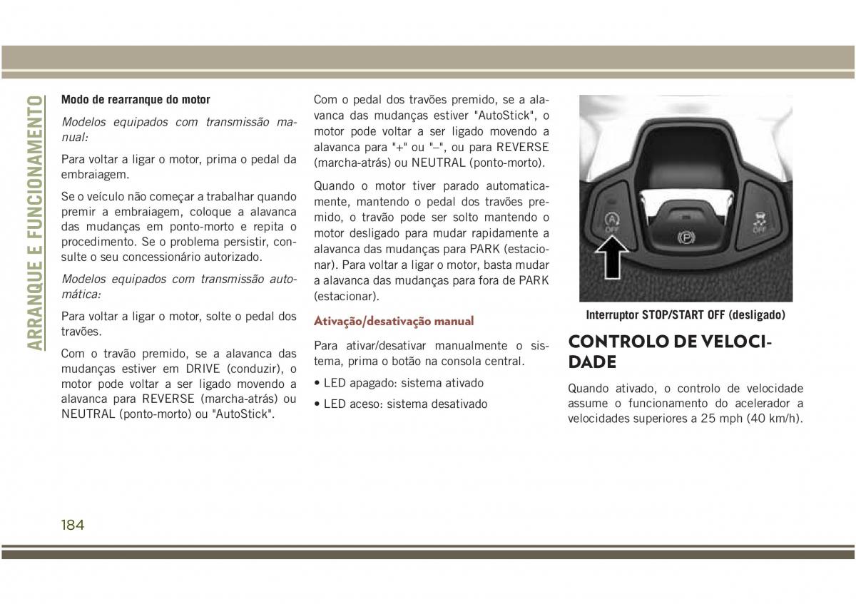 Jeep Compass II 2 manual del propietario / page 186