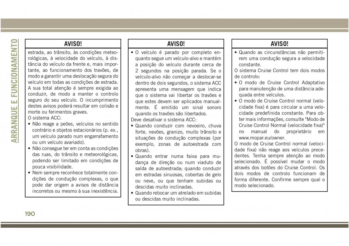 Jeep Compass II 2 manual del propietario / page 192