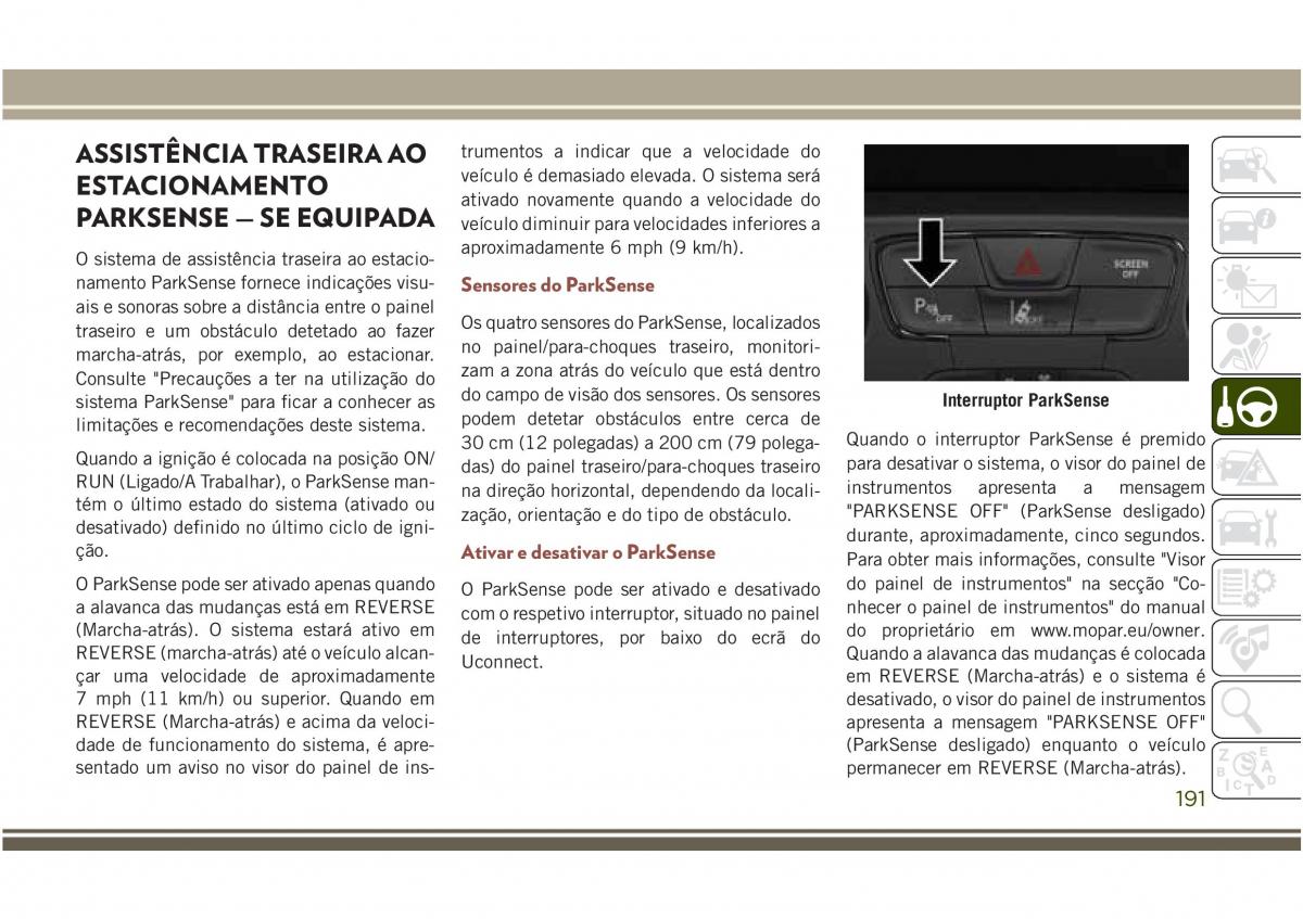 Jeep Compass II 2 manual del propietario / page 193