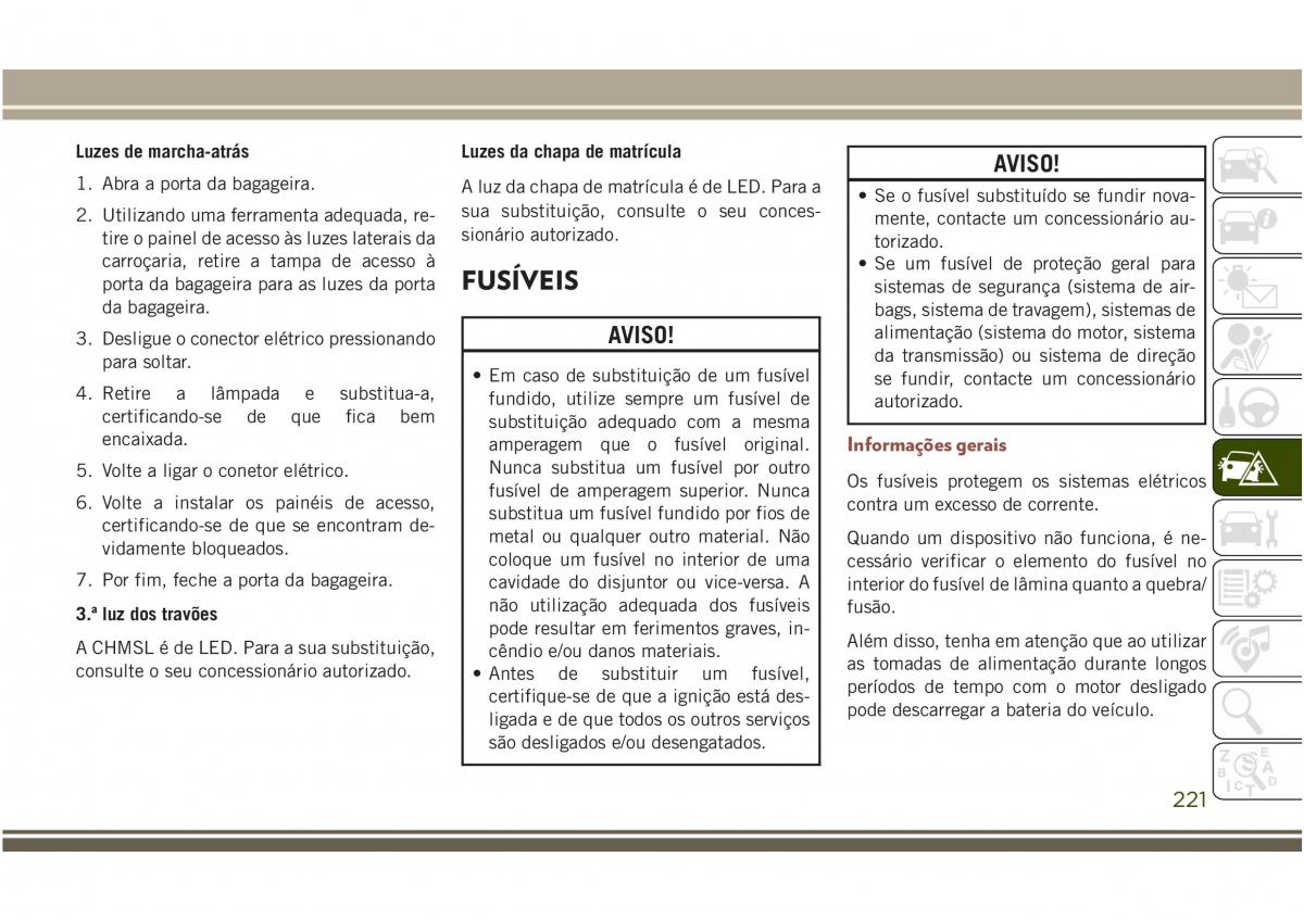 Jeep Compass II 2 manual del propietario / page 223