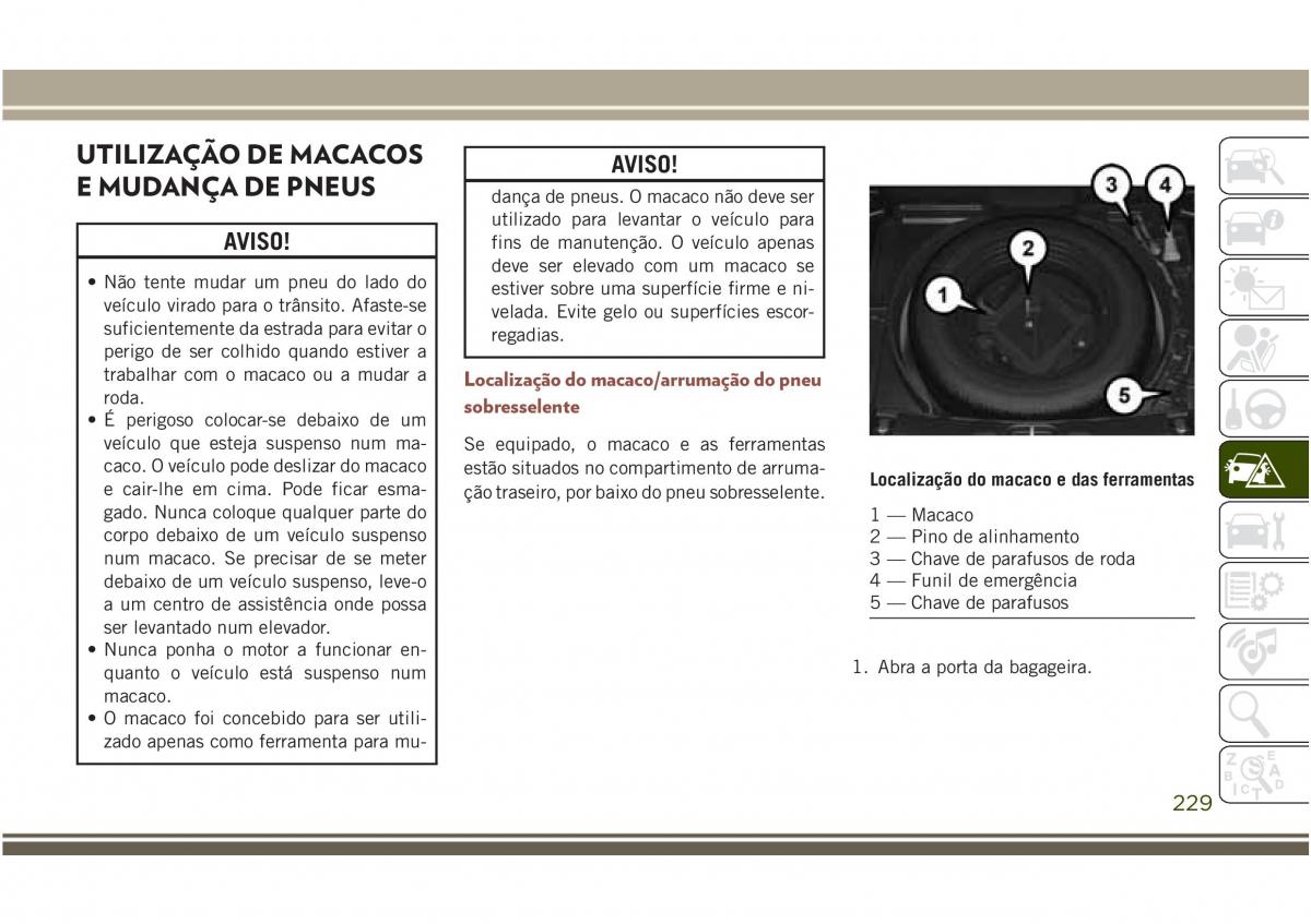 Jeep Compass II 2 manual del propietario / page 231