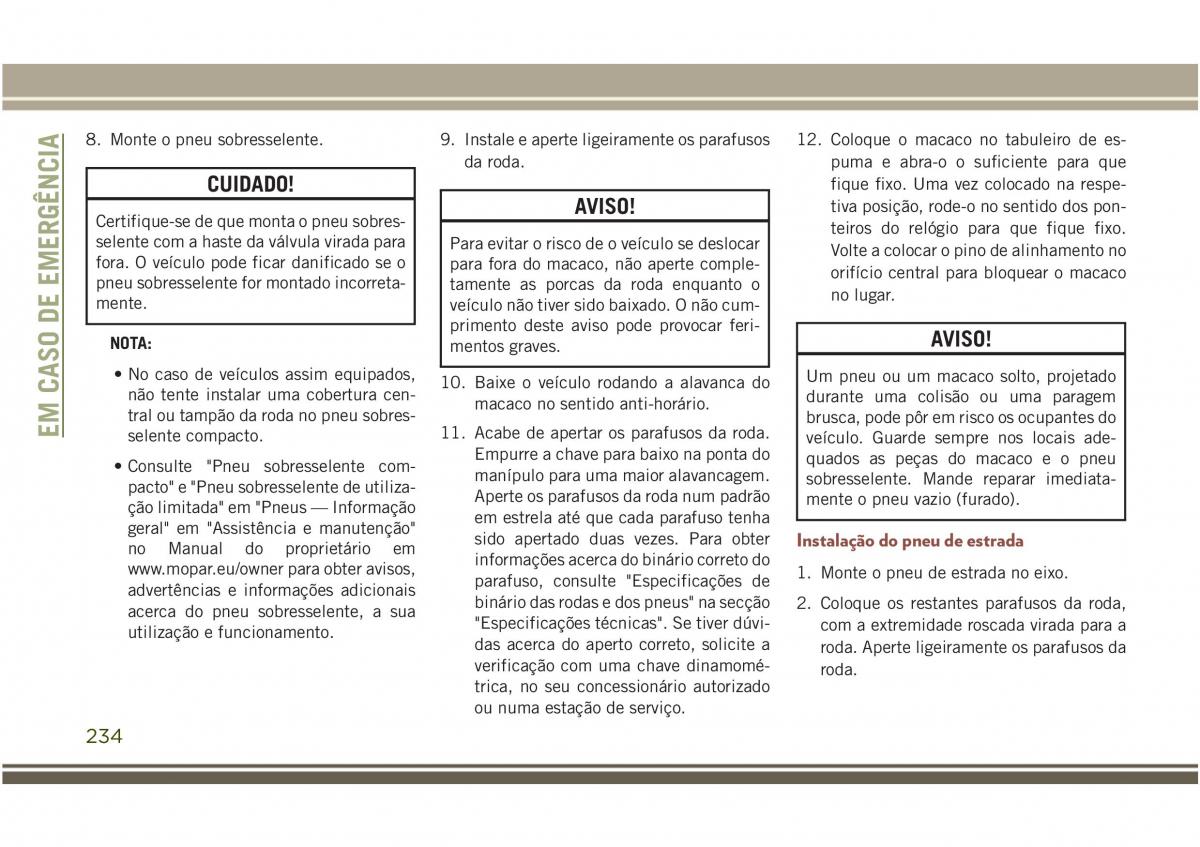 Jeep Compass II 2 manual del propietario / page 236