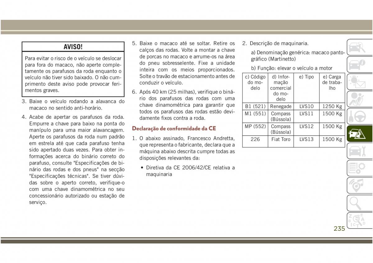 Jeep Compass II 2 manual del propietario / page 237