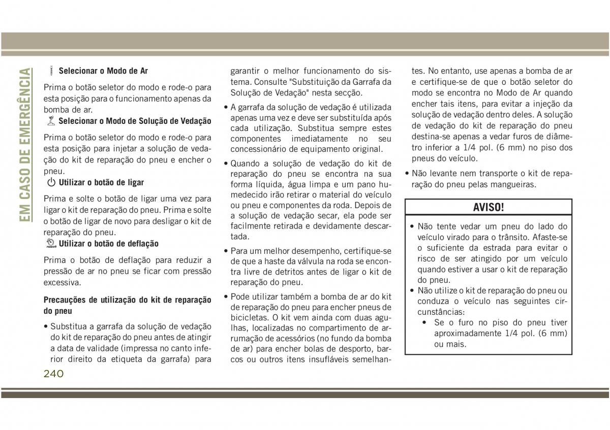 Jeep Compass II 2 manual del propietario / page 242