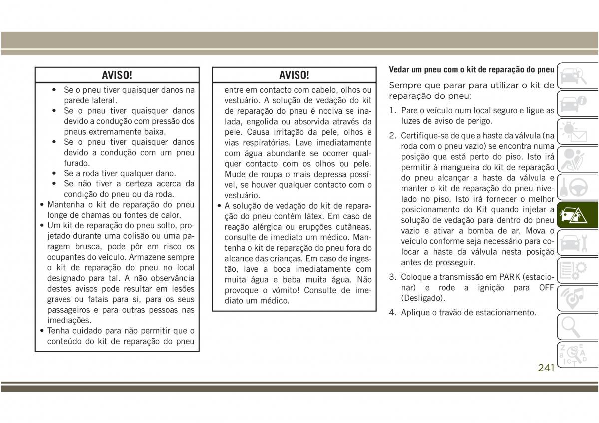 Jeep Compass II 2 manual del propietario / page 243