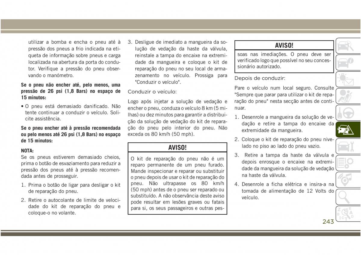 Jeep Compass II 2 manual del propietario / page 245