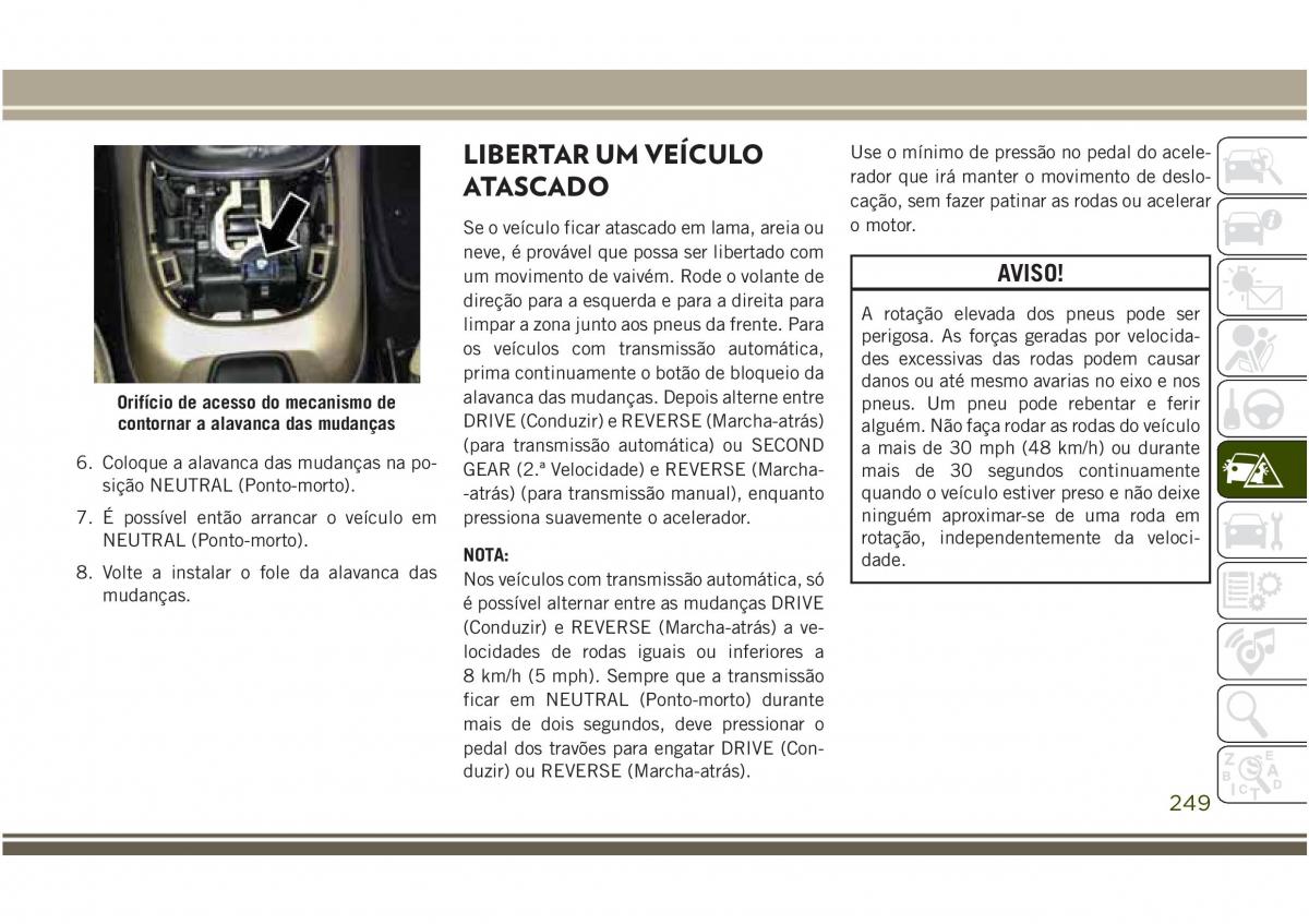 Jeep Compass II 2 manual del propietario / page 251