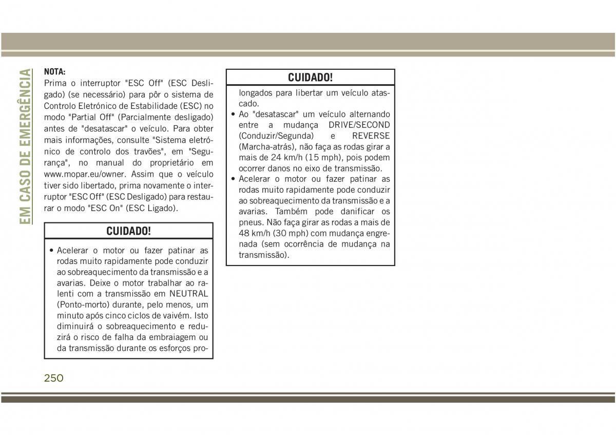 Jeep Compass II 2 manual del propietario / page 252