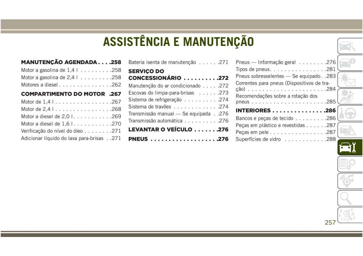 Jeep Compass II 2 manual del propietario / page 259