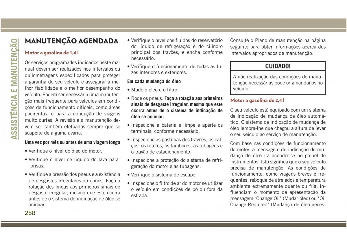 Jeep Compass II 2 manual del propietario / page 260