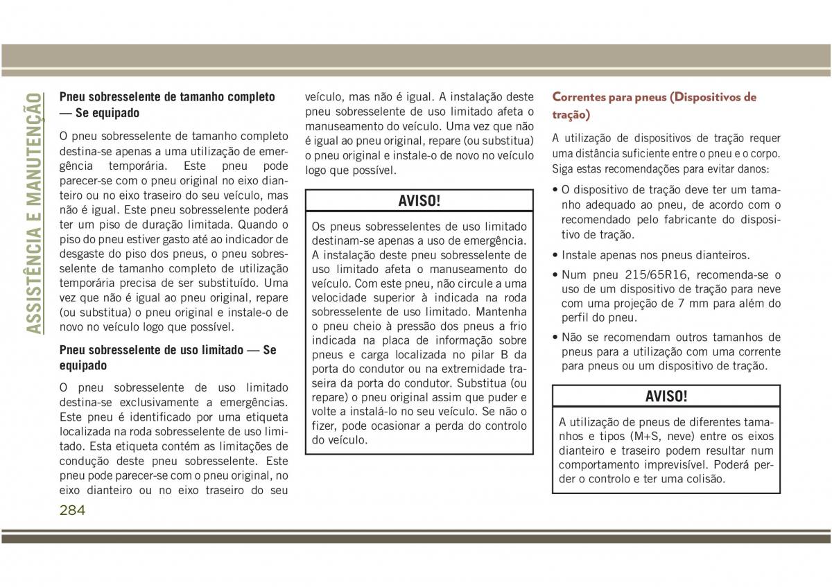 Jeep Compass II 2 manual del propietario / page 286