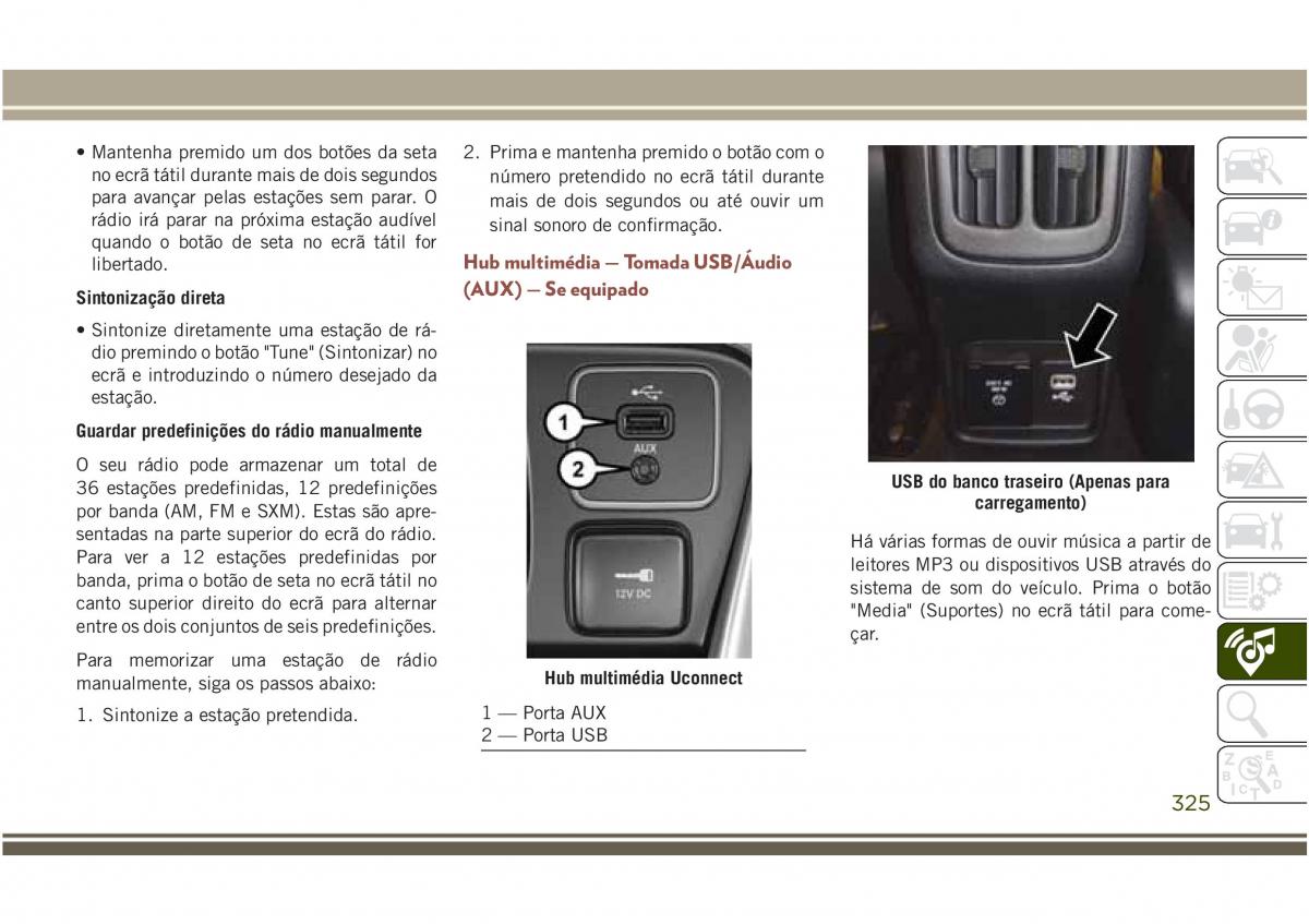 Jeep Compass II 2 manual del propietario / page 327